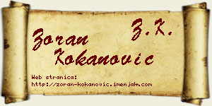 Zoran Kokanović vizit kartica